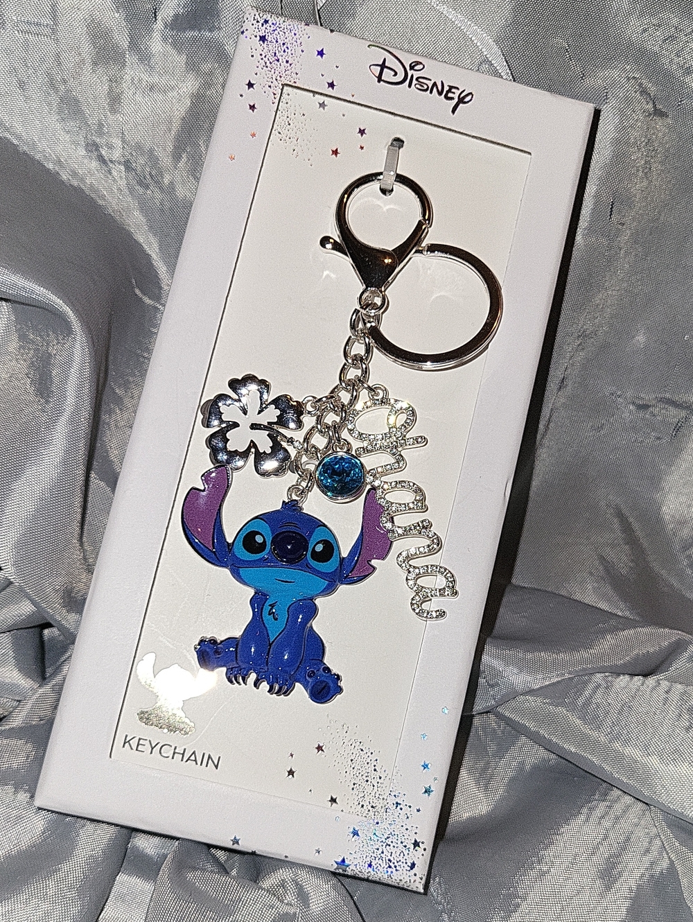 Disney Stitch Blue & Purple Keychain Ohana Charms TL